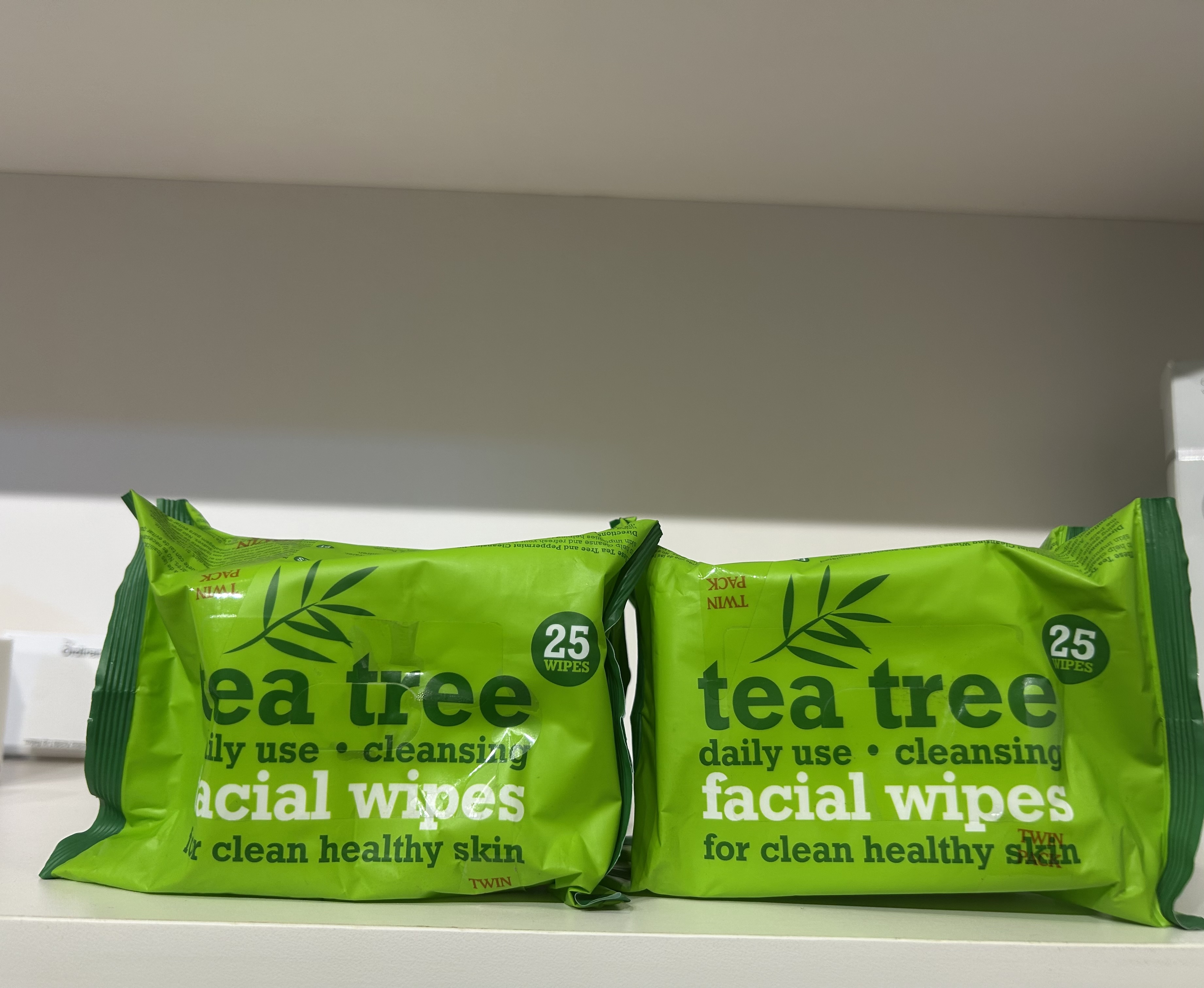 Xbc Tea Tree Facial Wipes Twin Pack