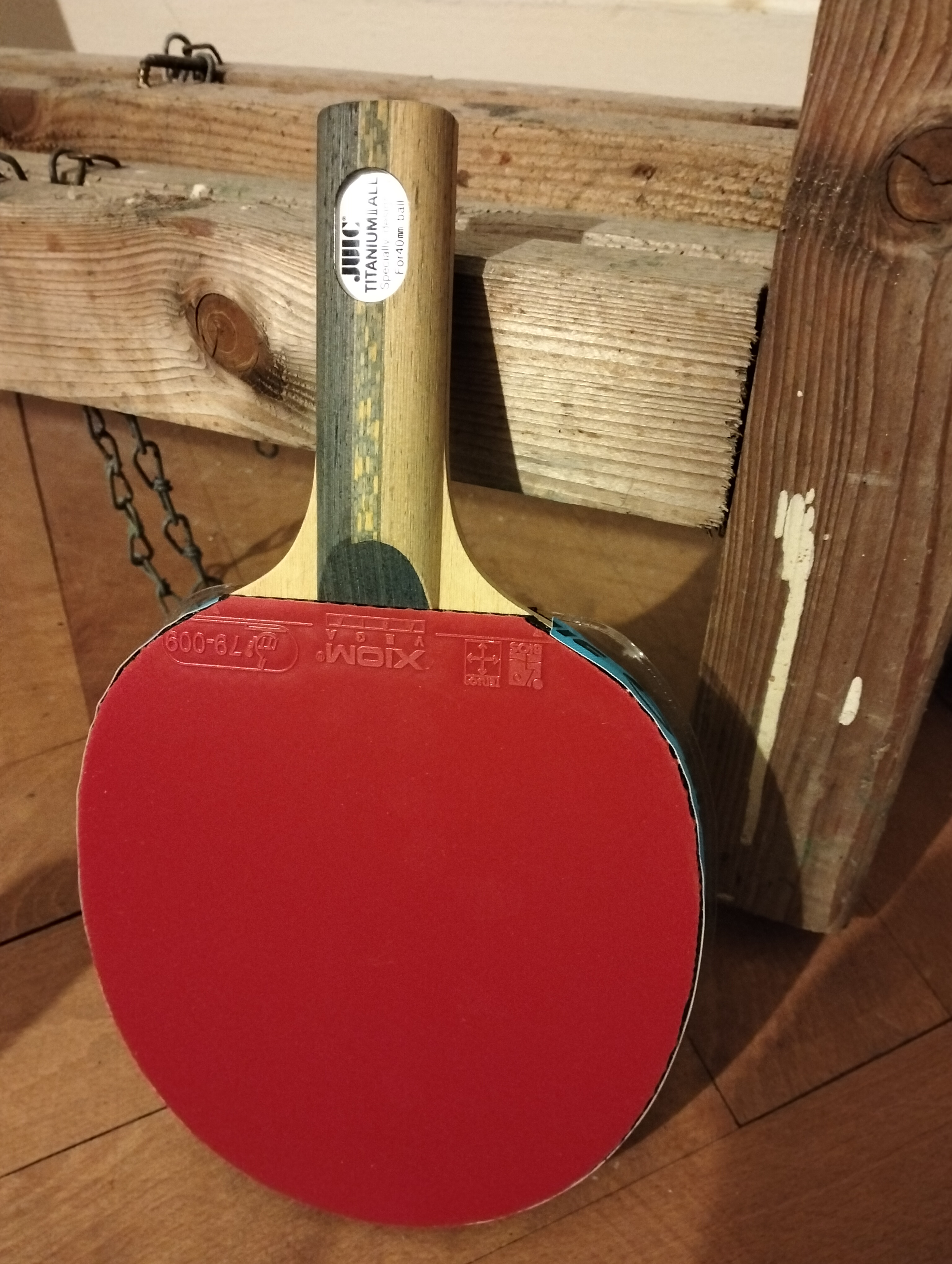 Juic Titanium II Japananese blade with Xiom Vega Asia rubbres