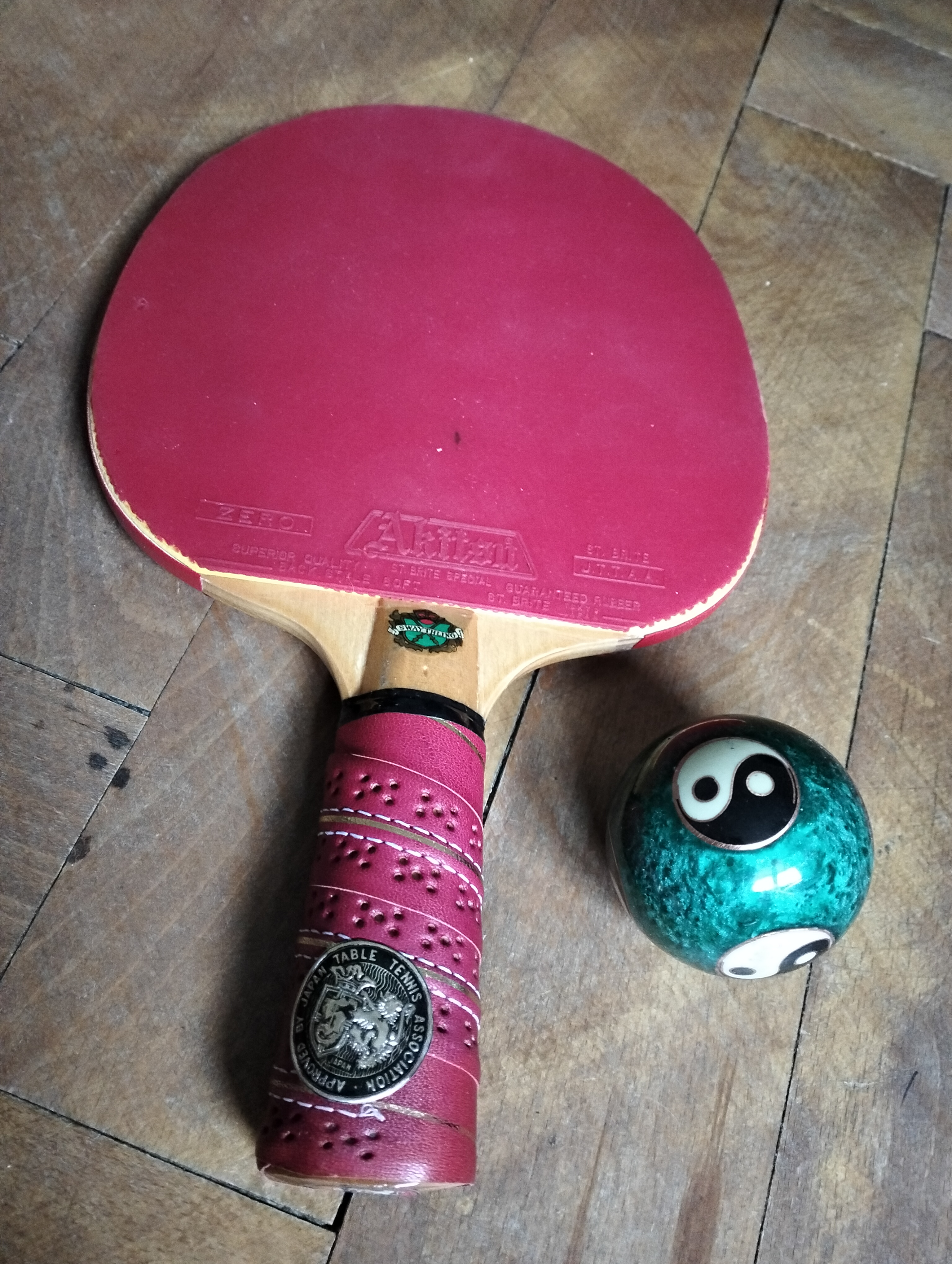🏓 Swaythling Vintage Racket with Akitsu Zero Rubber (Japan, c. 1965–1975)