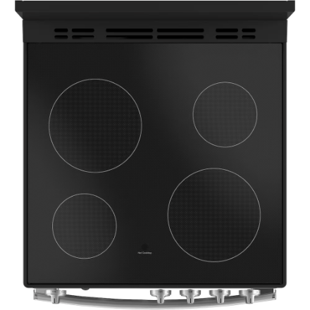 GE 24" JCAS640RMSS Slide-in Electric Range Stainless Steel with Steam clean, Removable backsplash and Storage drawer