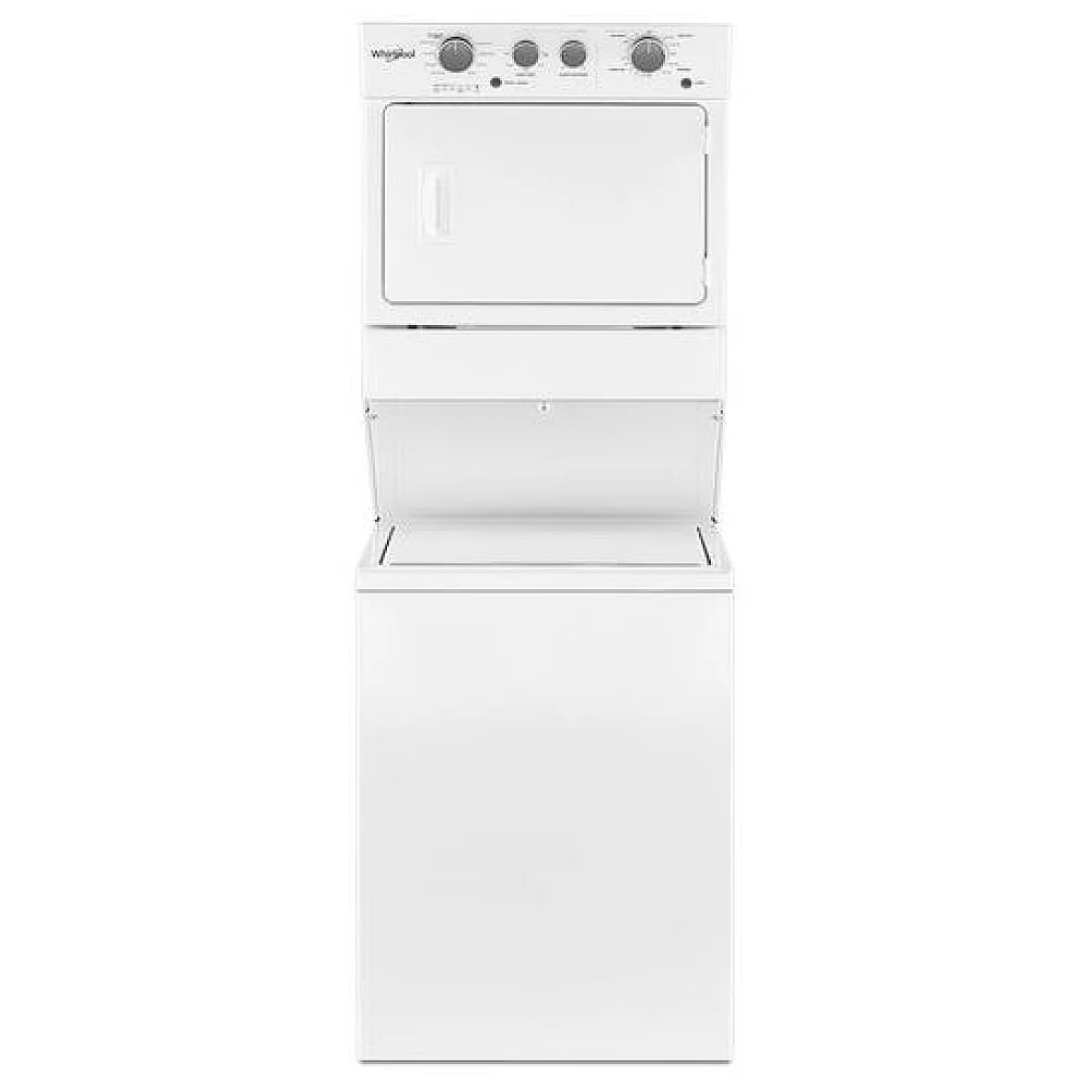 Whirlpool 27" YWET4027HW Laundry Center Stacked 4.0 cu. ft. Washer and 5.9 cu. ft. Electric Dryer in White