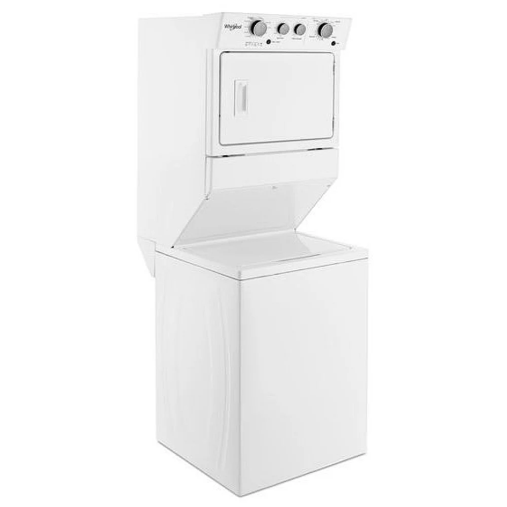 Whirlpool 27" YWET4027HW Laundry Center Stacked 4.0 cu. ft. Washer and 5.9 cu. ft. Electric Dryer in White