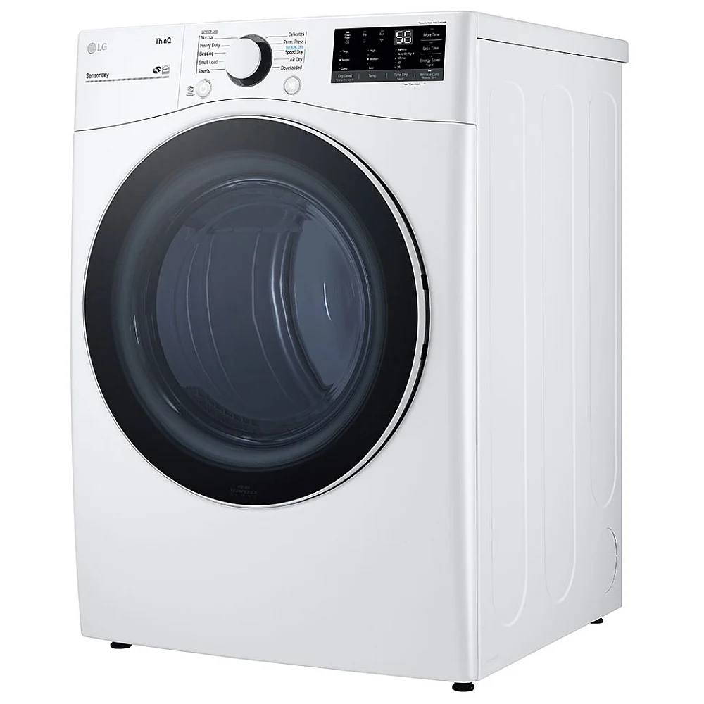 LG 27" DLG3601W 7.4 cu.ft. Smart Gas Dryer with AI and Wi-Fi in White, Stackable - ENERGY STAR®