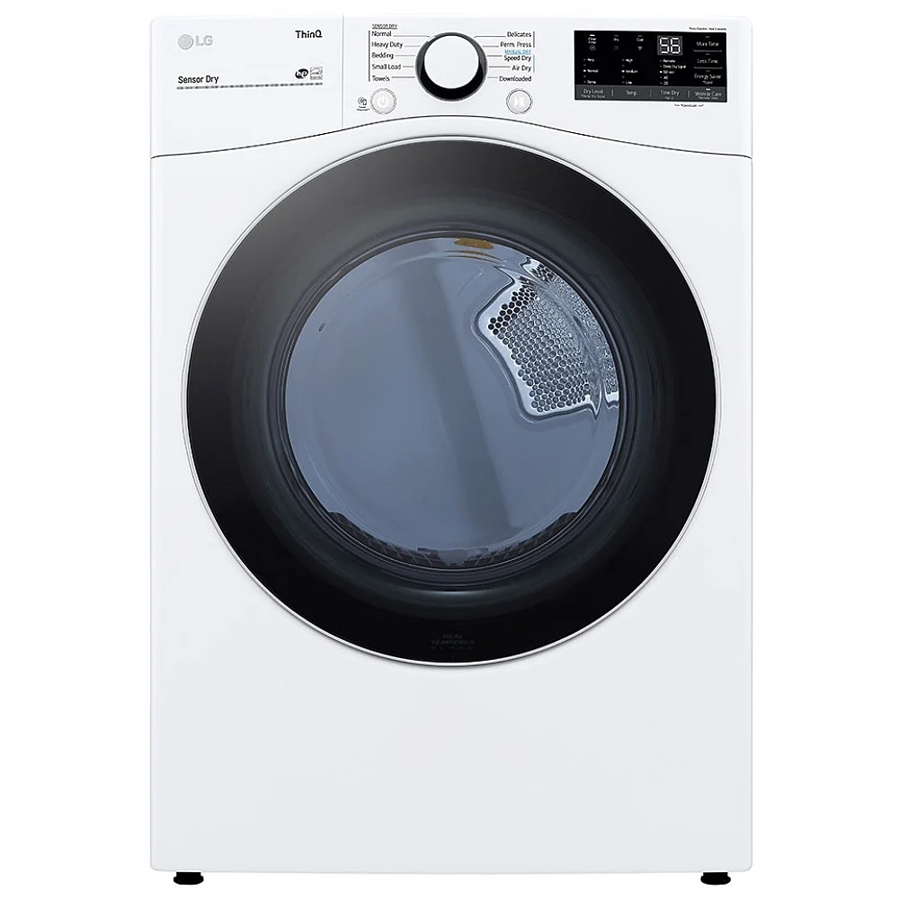 LG 27" DLG3601W 7.4 cu.ft. Smart Gas Dryer with AI and Wi-Fi in White, Stackable - ENERGY STAR®