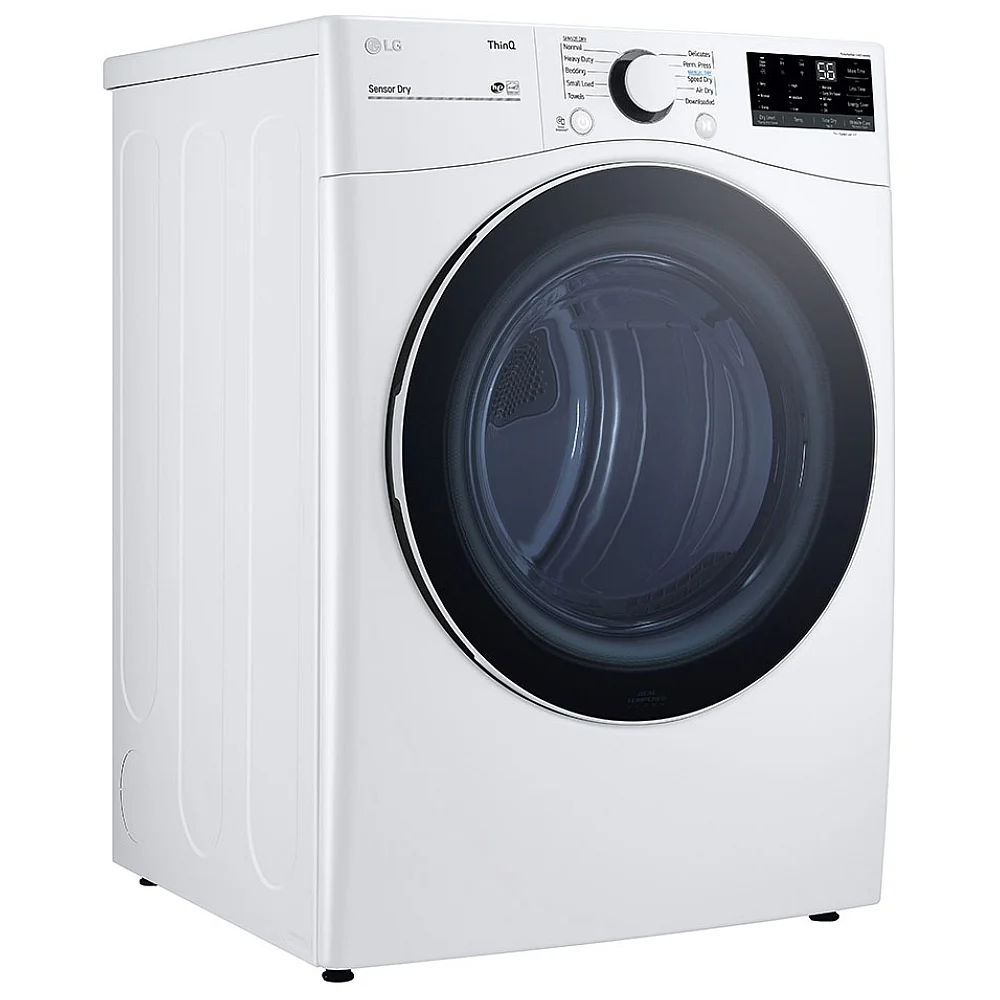 LG 27" DLG3601W 7.4 cu.ft. Smart Gas Dryer with AI and Wi-Fi in White, Stackable - ENERGY STAR®