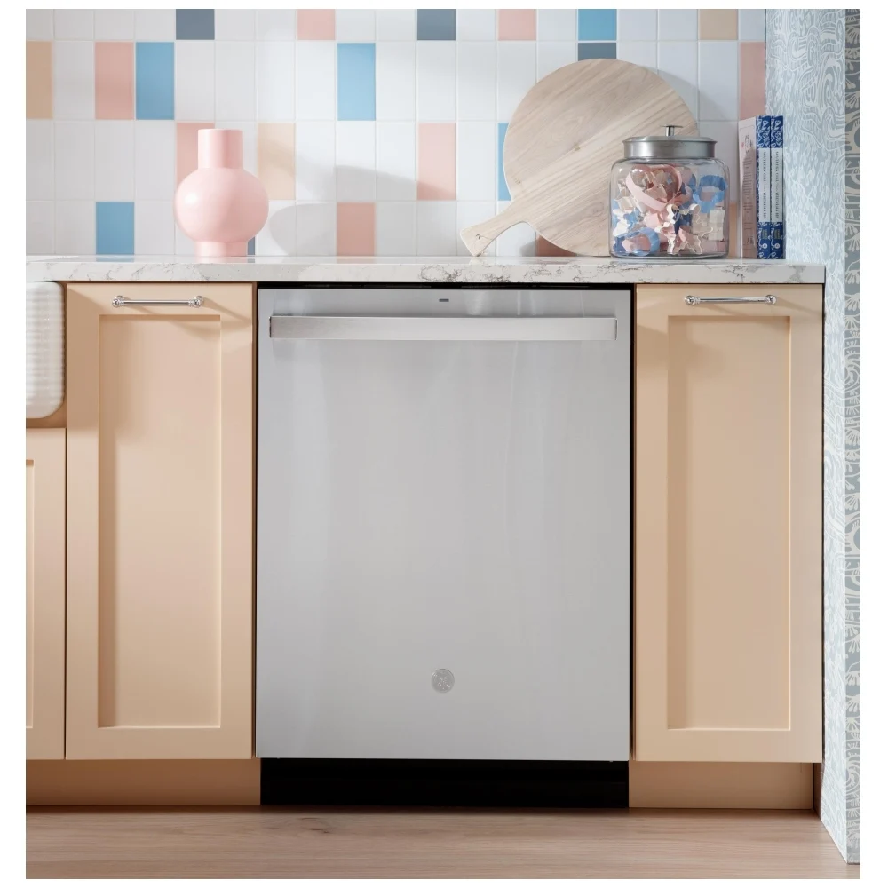 GE 24 Inch Dishwasher GDT670SYVFS Top Control Stainless Steel Interior Dishwasher with Sanitize Cycle in Stainless Steel - ENERGY STAR®