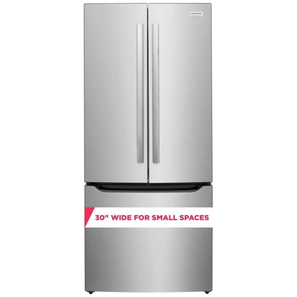 30-inch Frigidaire Gallery GRFN2023AF 20 Cu. Ft. French Door Refrigerator with internal water dispenser in Smudge-Proof Stainless Steel - ENERGY STAR®