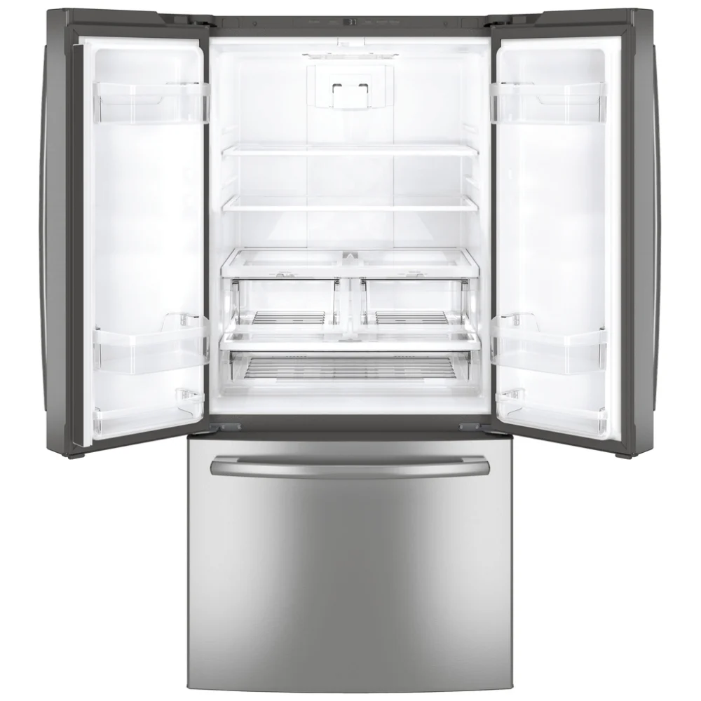 GE  GNE25DYRKFS  33-inch French Door Refrigerator  24.8 cu.ft.  Fingerprint Resistant Standard Depth in Stainless Steel