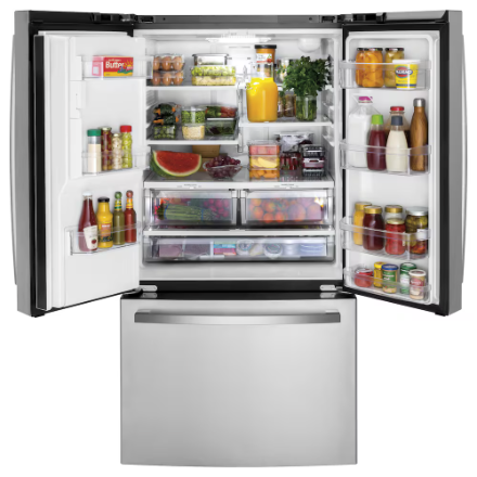 GE GYE21JYMFS Counter-Depth French-Door Refrigerator 36 Inch W, 20.6 Cu. Ft. Fingerprint Resistant Stainless Steel