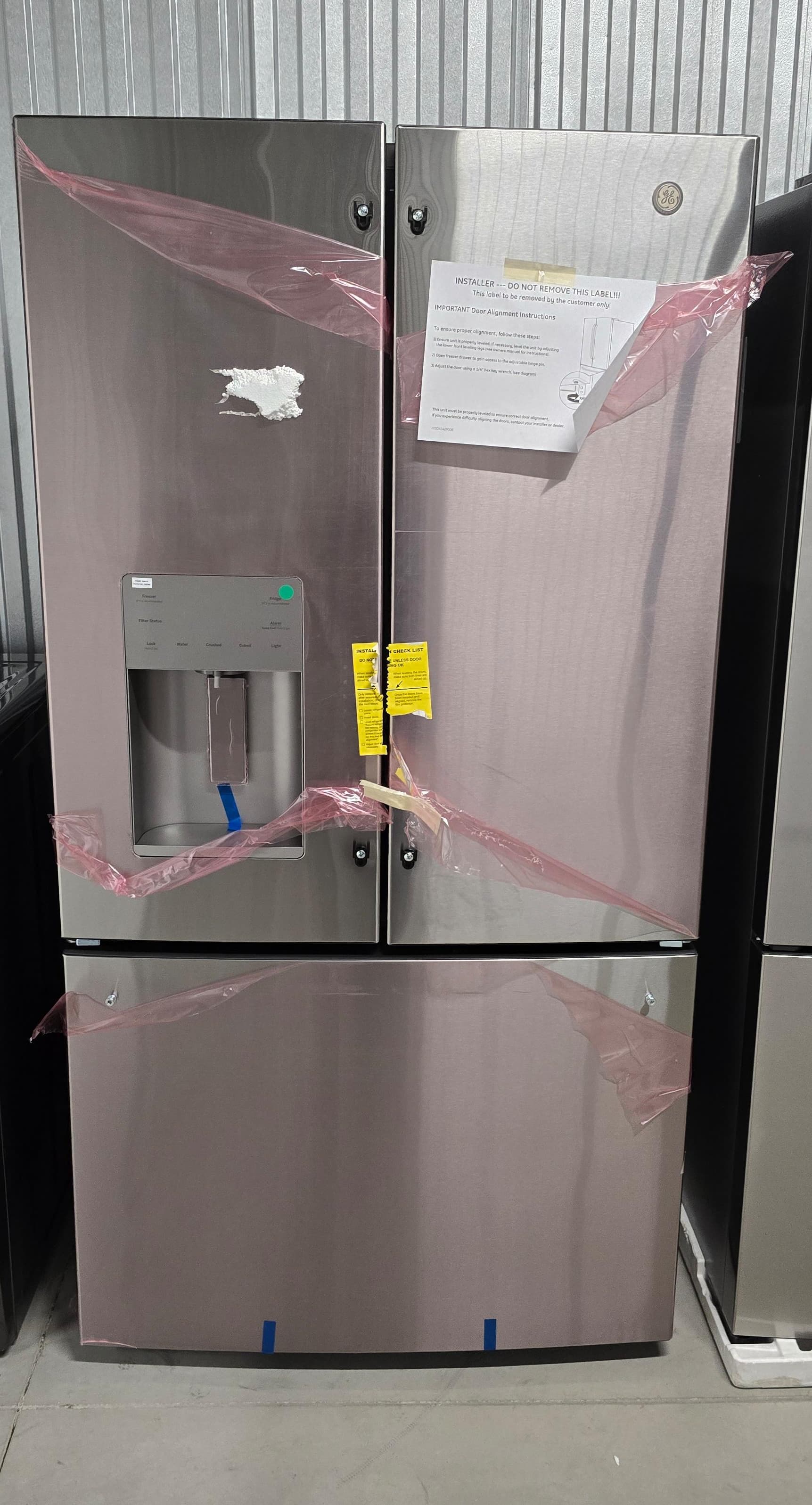 GE GYE21JYMFS Counter-Depth French-Door Refrigerator 36 Inch W, 20.6 Cu. Ft. Fingerprint Resistant Stainless Steel
