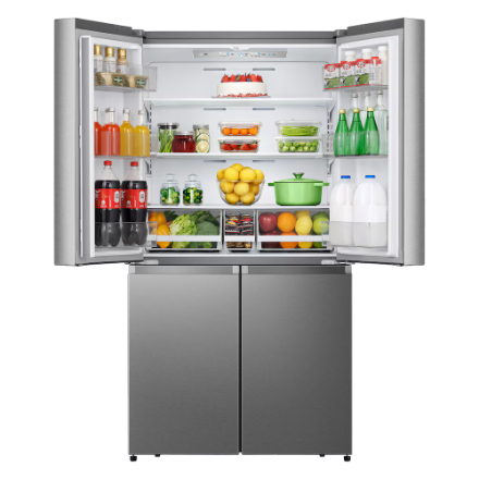 Hisense RQ22A4CSD 36in Counter Depth 4-Door Refrigerator 21.5 cu ft. Stainless Steel  with Triple-Zone Function