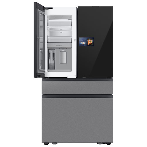 Samsung RF90F29BECRAA 36" 28.6 Cu. Ft. French Door Smart Refrigerator with 9" AI Home Screen  w/ Water Dispenser - SS