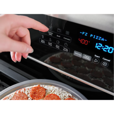 Whirlpool YWFE745H0FS Electric Range with AquaLift Self-Cleaning Technology and True Convection Oven in Stainless Steel Model