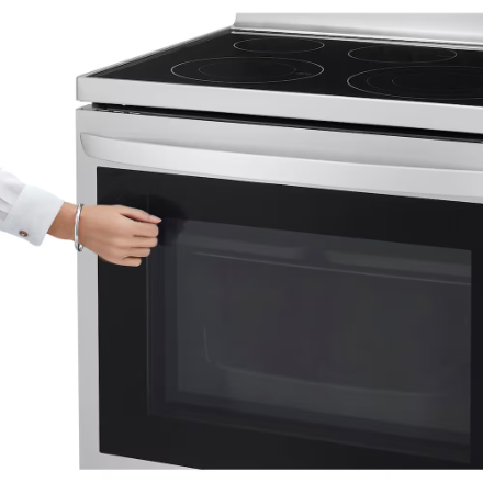 LG 30 " LREL6325F Freestanding Electric Glass-Ceramic Top Range with InstaView and Air Fryer Oven in Smudge Resistant Stainless Steel