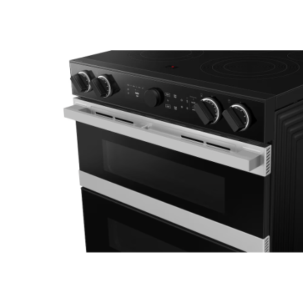 Samsung NSE6DG8550SR BESPOKE Slide in Double Oven Electric Range with True Convection and Air Fry in Stainless Steel Model 