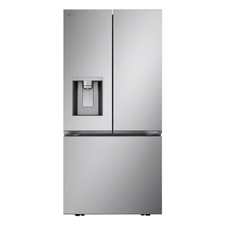 LG LF25S6330S 33-inch W 25 cu.ft. Standard Depth 3-Door French Door Refrigerator with Dual Ice Makers in Stainless Steel - ENERGY STAR®