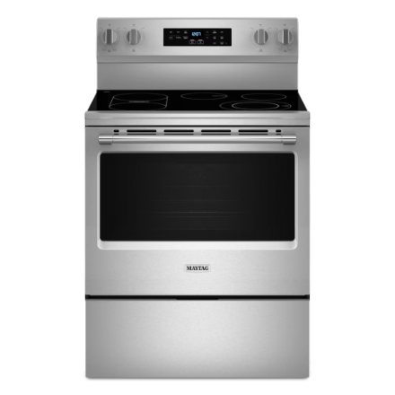 Maytag 30" 5.3 Cu. Ft. Electric Range with No Preheat Air Fry - Stainless Steel - YMFES6030RZ