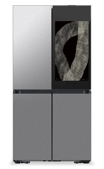 Samsung RF23DB9900QDAC 36" 22.5 Cu. Ft. Bespoke Counter-Depth 4-Door Flex™ with AI Family Hub+™ Refrigerator - Stainless Steel 