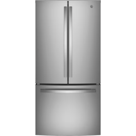 GE GWE19JYLFS 33-inch 18.6 cu.ft. French Door, Fingerprint Resistant Refrigerator Counter Depth in Stainless Steel