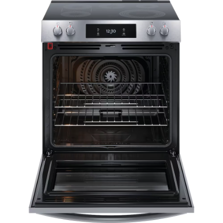 Frigidaire Gallery GCFE306CBF Slide-In Electric Range with 5 Element Cooktop Air Fry and no Pre-heat oven in Smudge-Proof Stainless 