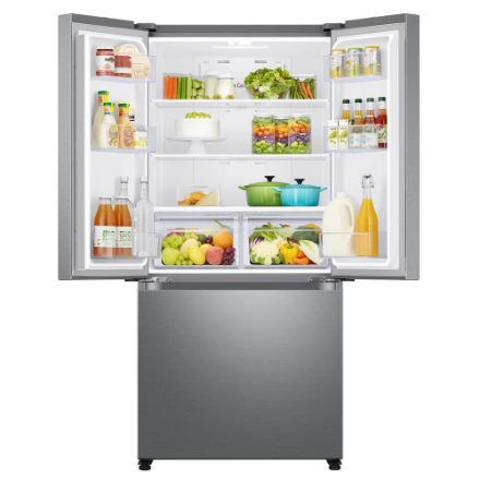 Samsung RF18A5101SR 33-inch W 18 cu. ft. Smart 3-Door French Door Refrigerator in Stainless Steel, Counter Depth - ENERGY STAR®