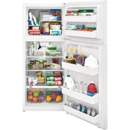 Frigidaire FFHT1822UW 28-inch W 17.6 Cu. Ft. Top Freezer Refrigerator in White - ENERGY STAR®