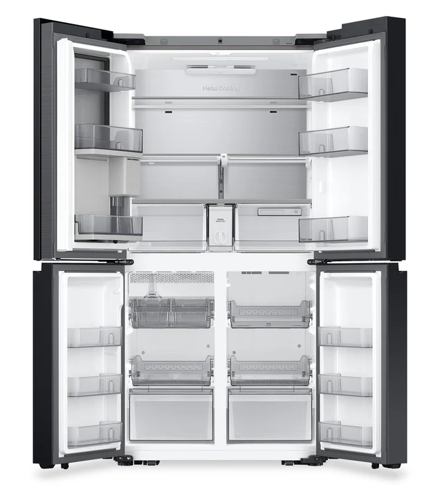 Samsung RF23DB9900QDAC 36" 22.5 Cu. Ft. Bespoke Counter-Depth 4-Door Flex™ with AI Family Hub+™ Refrigerator - Stainless Steel 