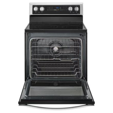 Whirlpool YWFE745H0FS Electric Range with AquaLift Self-Cleaning Technology and True Convection Oven in Stainless Steel Model