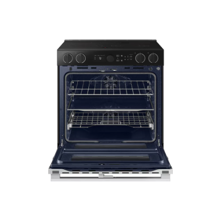 Samsung NSE6DG8550SR BESPOKE Slide in Double Oven Electric Range with True Convection and Air Fry in Stainless Steel Model 