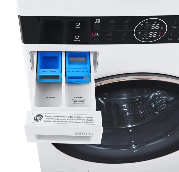 LG WKE100HWA Front Load WashTower Laundry Centre with 5.2 cu. ft. Washer and 7.4 cu. ft. Electric Dryer in White - ENERGY STAR®