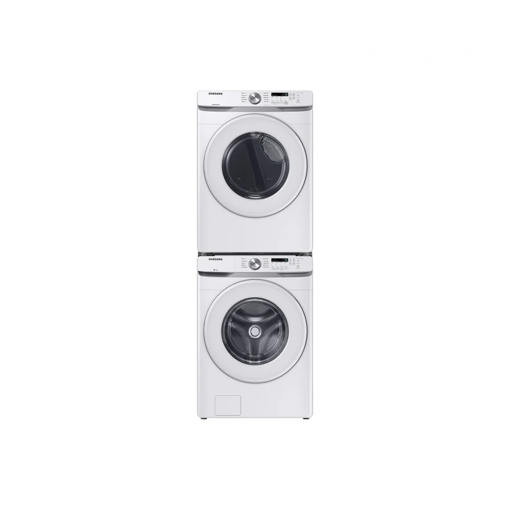 Samsung 5.2 Cu. Ft. Front Load Washer & 7.5 Cu. Ft. Electric Dryer Set – White Model # WF45T6000AW/A5 & DVE45T6005W/AC