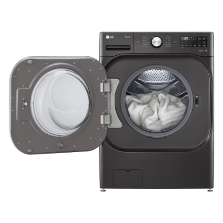 LG WM8900HBA Electronics 6.0 cu. ft. Wi-Fi Enabled Front Load Washer in Black Steel - ENERGY STAR®
