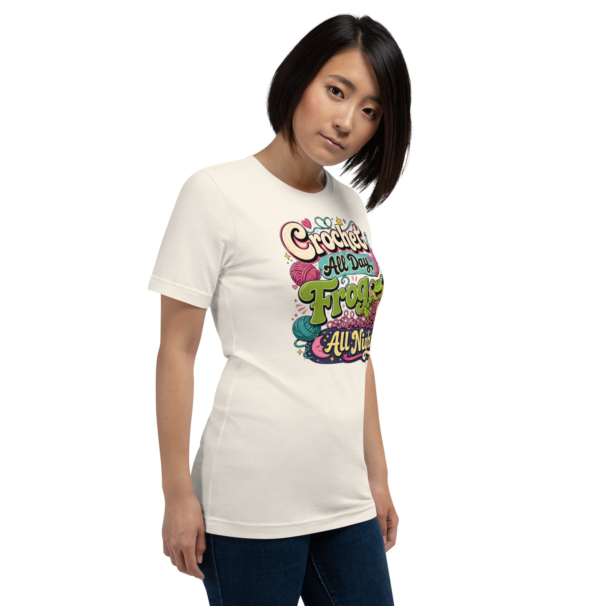 Crochet All Day, Frog All Night Tee