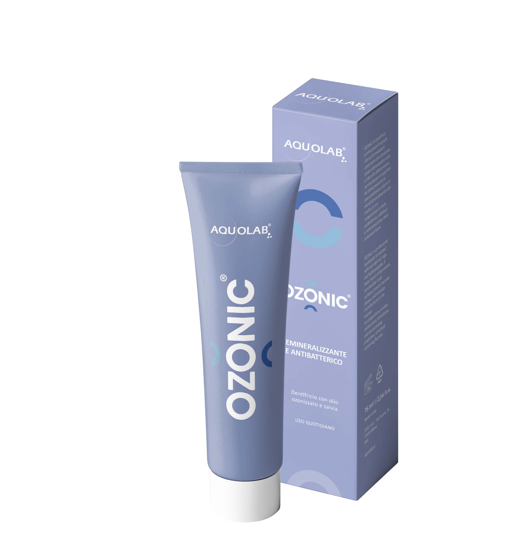 Pack 3  AQUOLAB OZONIC: the professional toothpaste with ozonized oil and sage