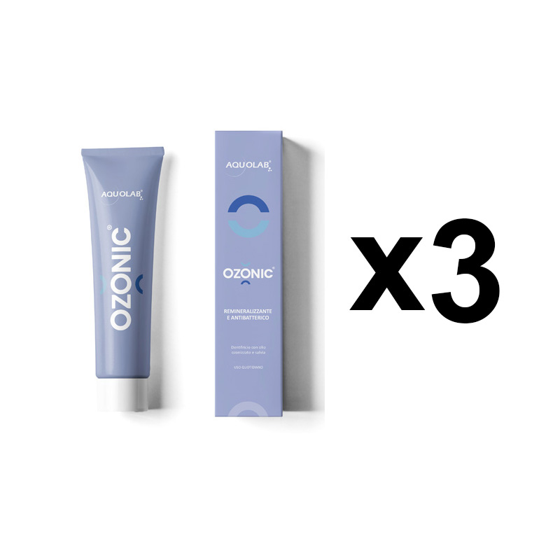 Lot 3 AQUOLAB OZONIC : le dentifrice professionnel à l'huile ozonisée et à la sauge