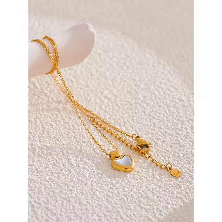 Colar Pingente Coração - Dourado