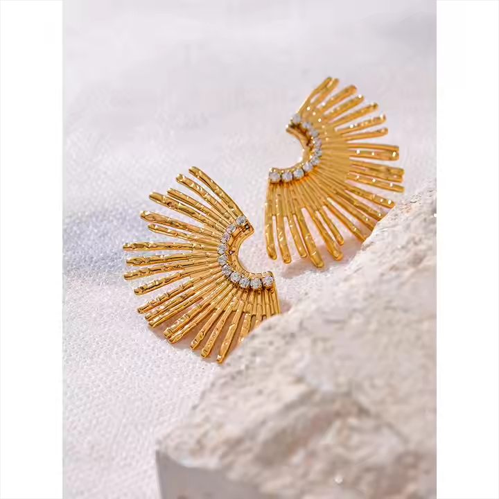 Brincos Half Sun - Dourado