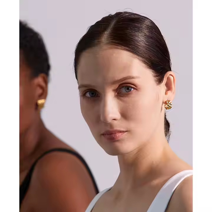 Brincos Argola aberta Chunky - Dourado