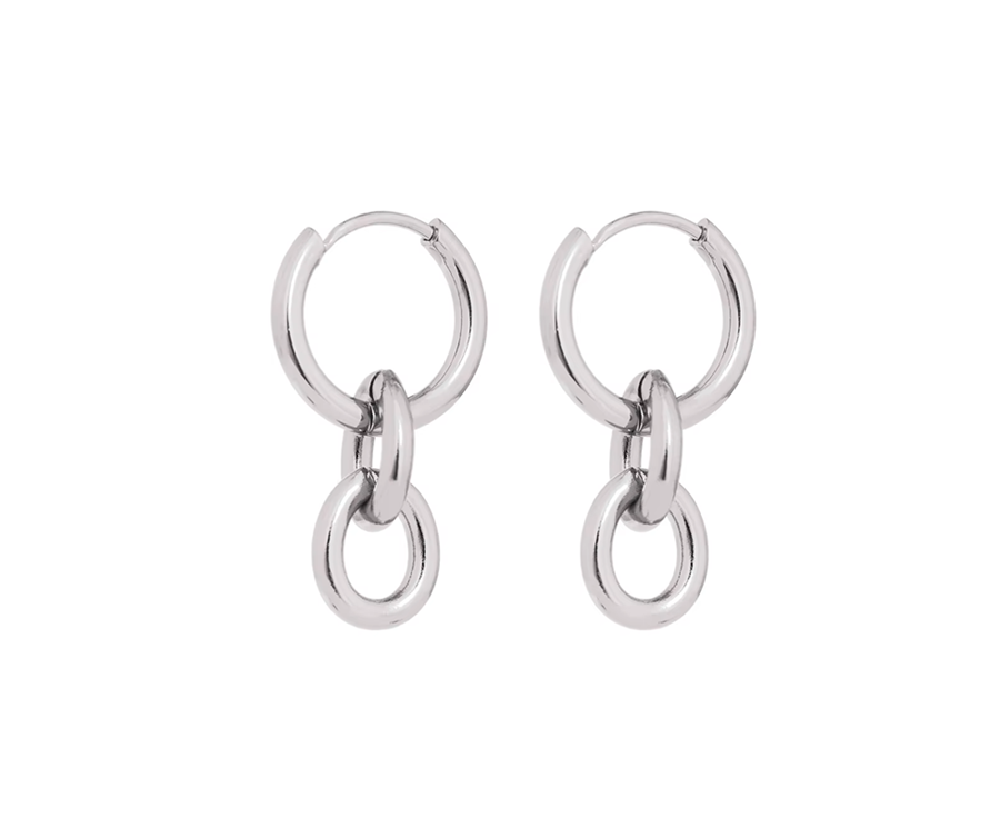 Brincos Argola fechada tripla - Dourado