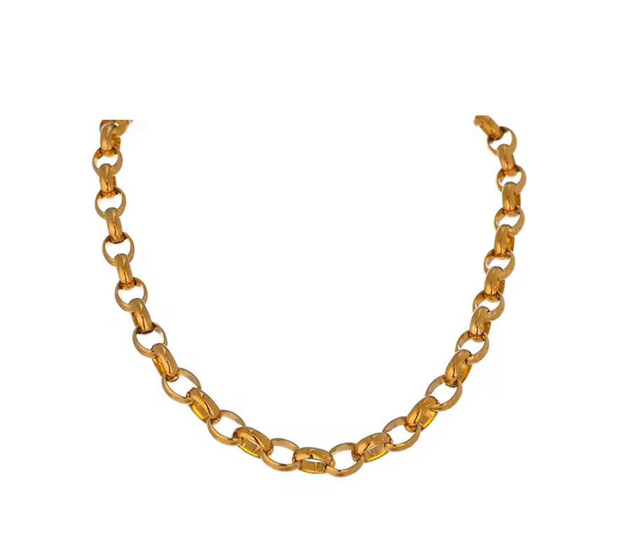 Colar Correntes Chunky - Dourado