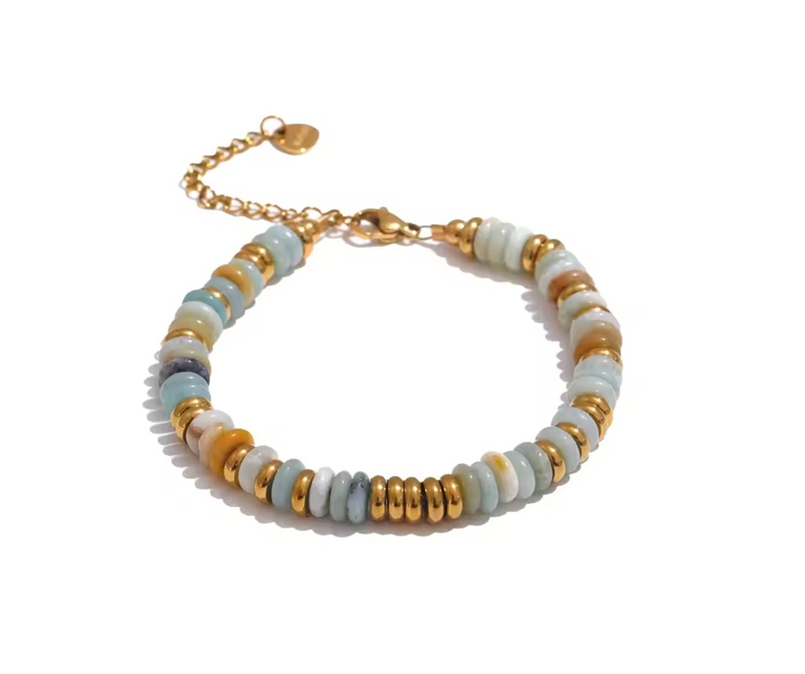 Pulseira Pedra natural Amazon - Dourado