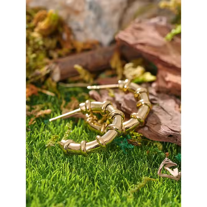 Brincos Argola aberta - Dourado