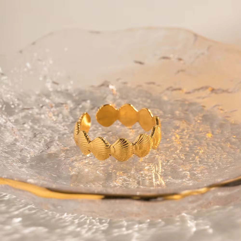 Anel Scallop - Dourado