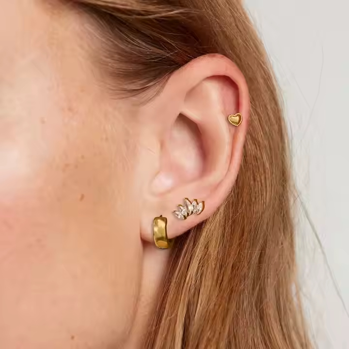 Brincos Conjunto 3 peças - Dourado