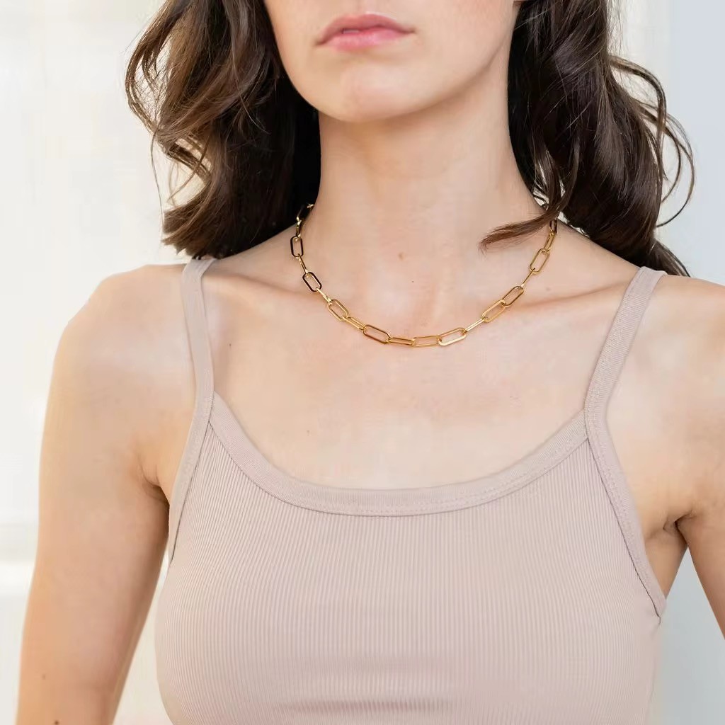 Colar correntes Cuban - Dourado