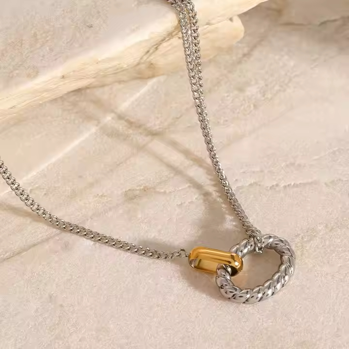 Colar Links - Mixed Metal