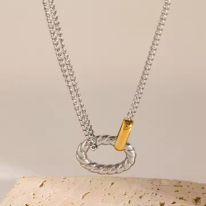 Colar Links - Mixed Metal