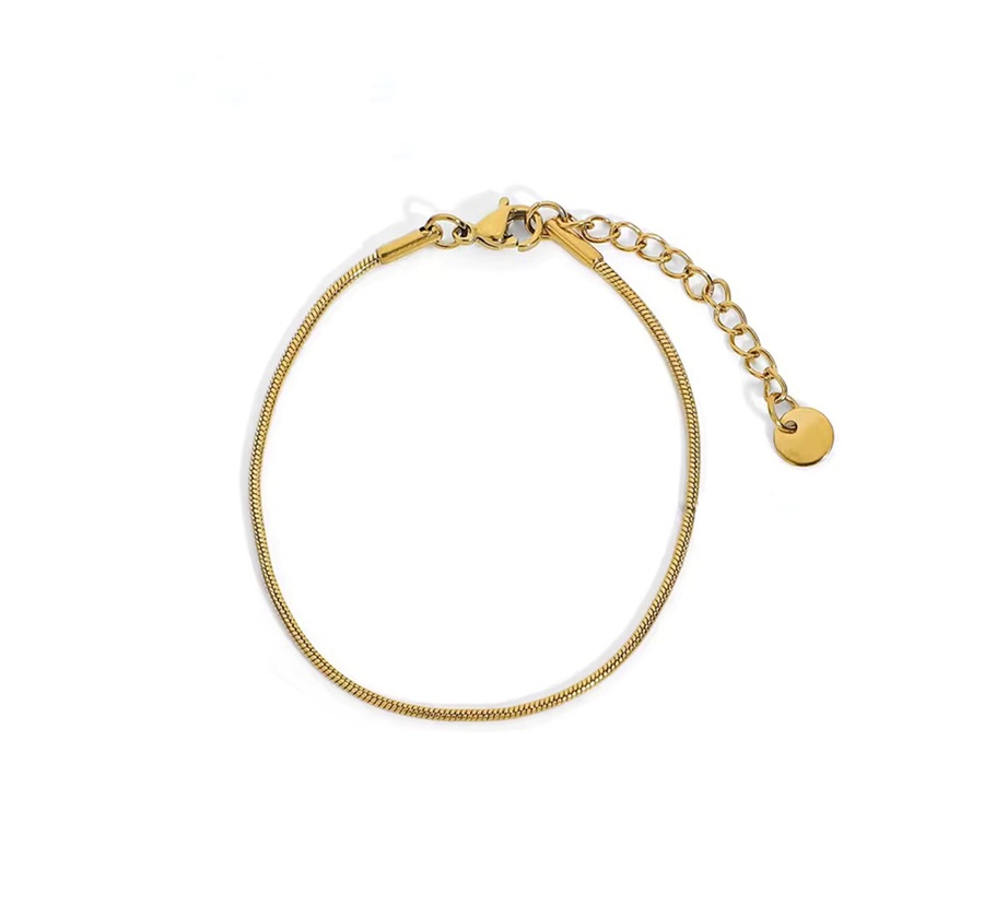 Pulseira snake fina - Dourado