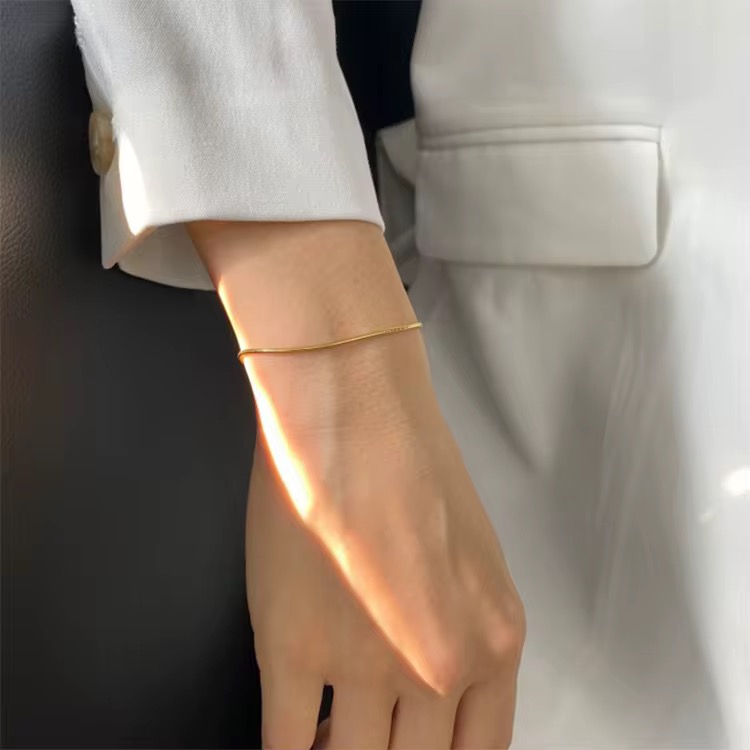 Pulseira snake fina - Dourado