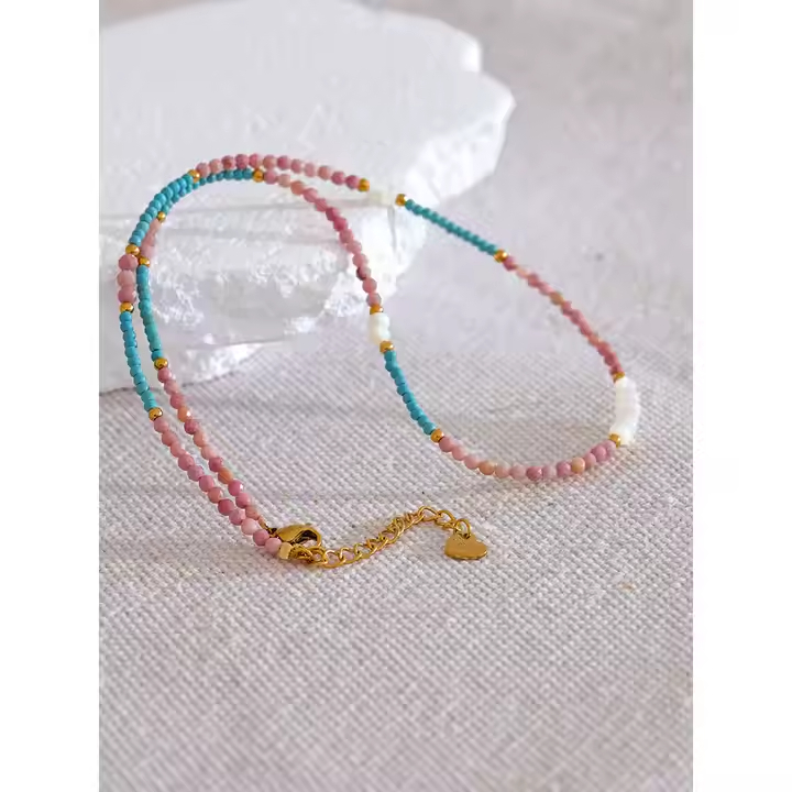 Colar Pedra natural Rodocrosita - Clorido